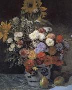 Mixed Flowers in an Earthenware Pot